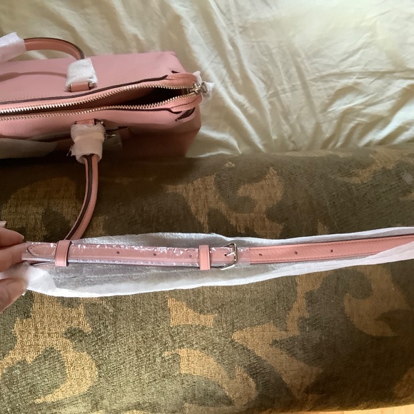 Coach Emma Satchel Crossbody Bag Pebble Leather Petal - Picture 15 of 16